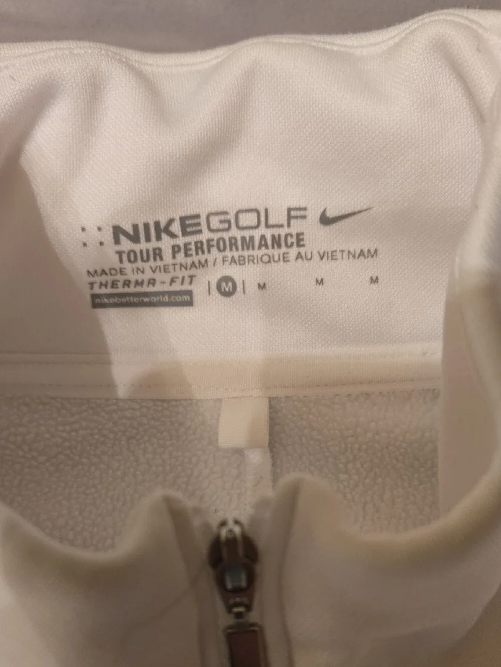 Nike Golf White Half-Zip Athletic Pullover